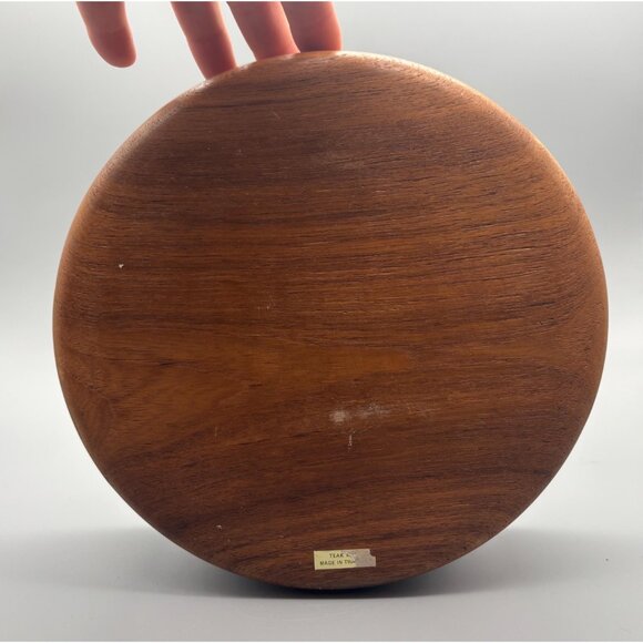 Vintage Teak Wood Salad Serving Bowl Made in Thailand - Picture 6 of 8